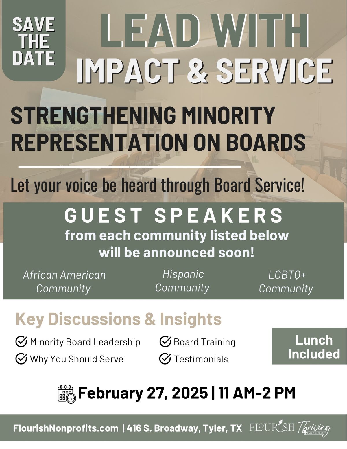 Lead with Impact & Service: Strengthening Minority Representation on Boards