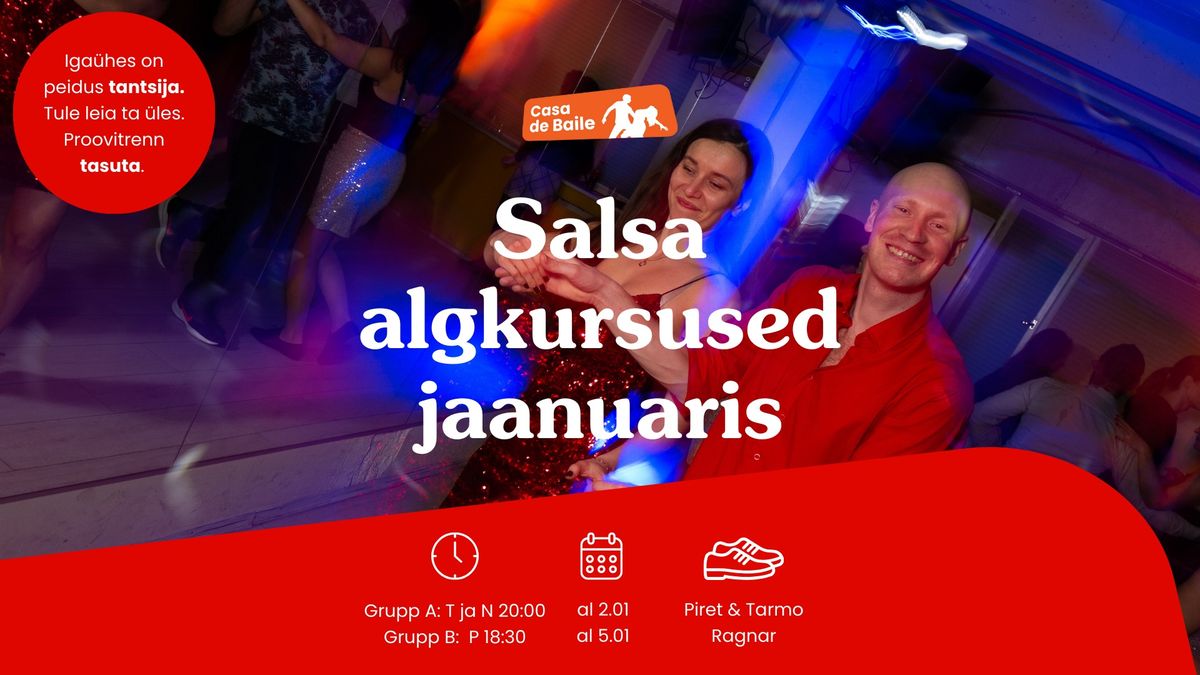 Salsa algkursus jaanuaris @Casa de Baile