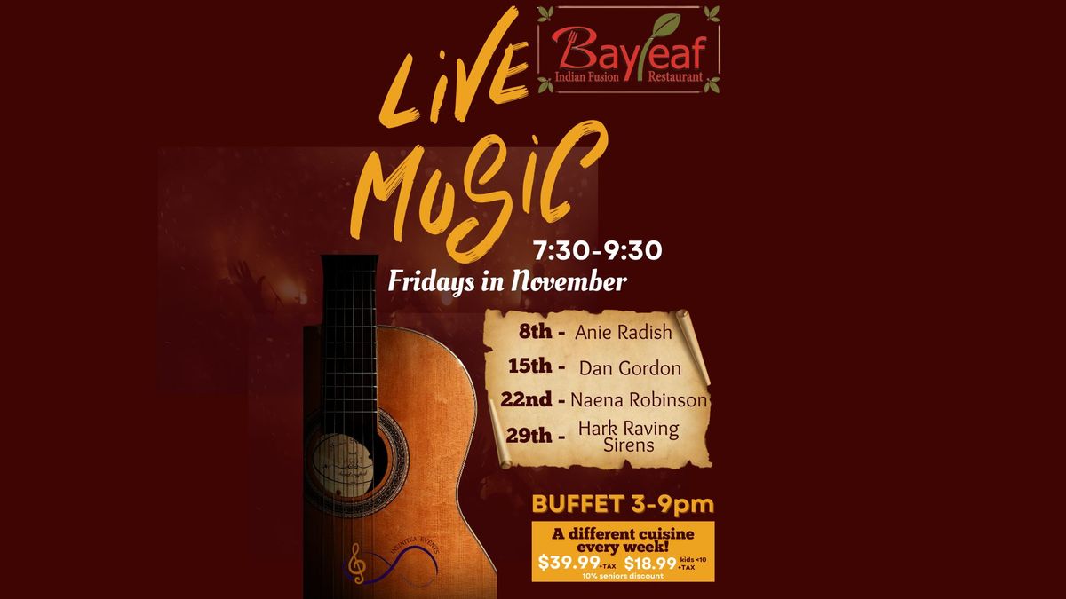 Bayleaf Live Music - Fridays in November - 7:30-9:30 - DAN GORDON