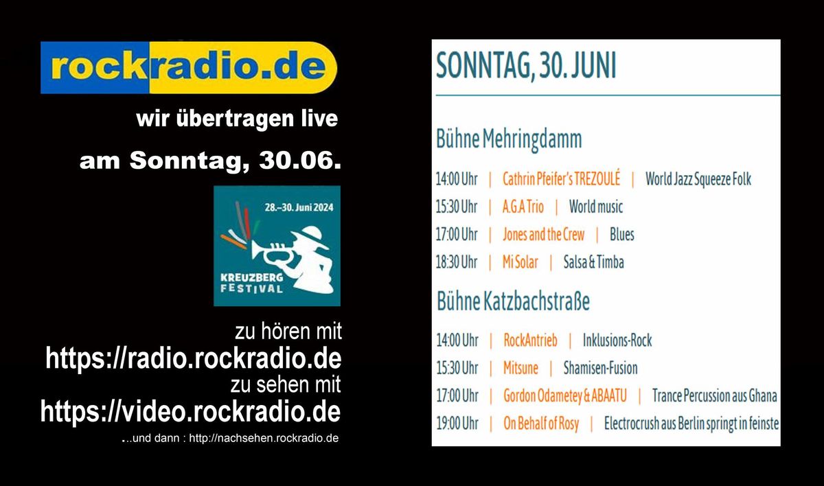 Kreuzberg Festival 2024 - Sonntag - Live auf rockradio.de 