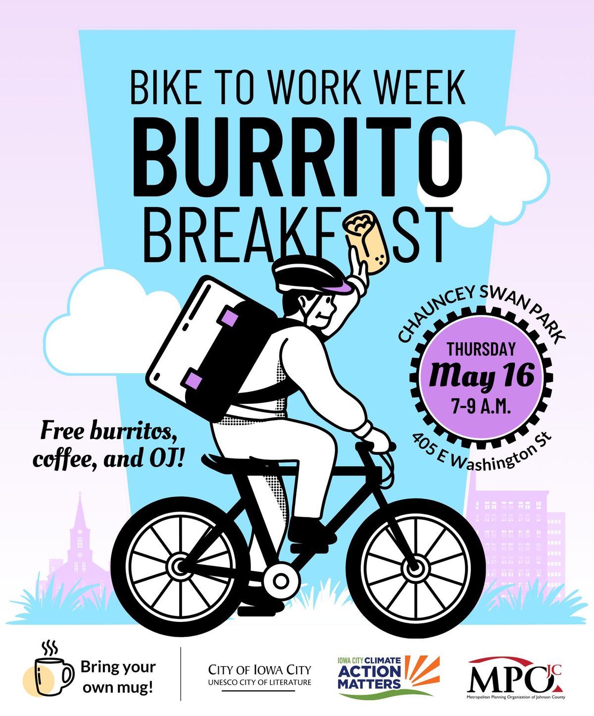 Bike to Work Week Burrito Breakfast