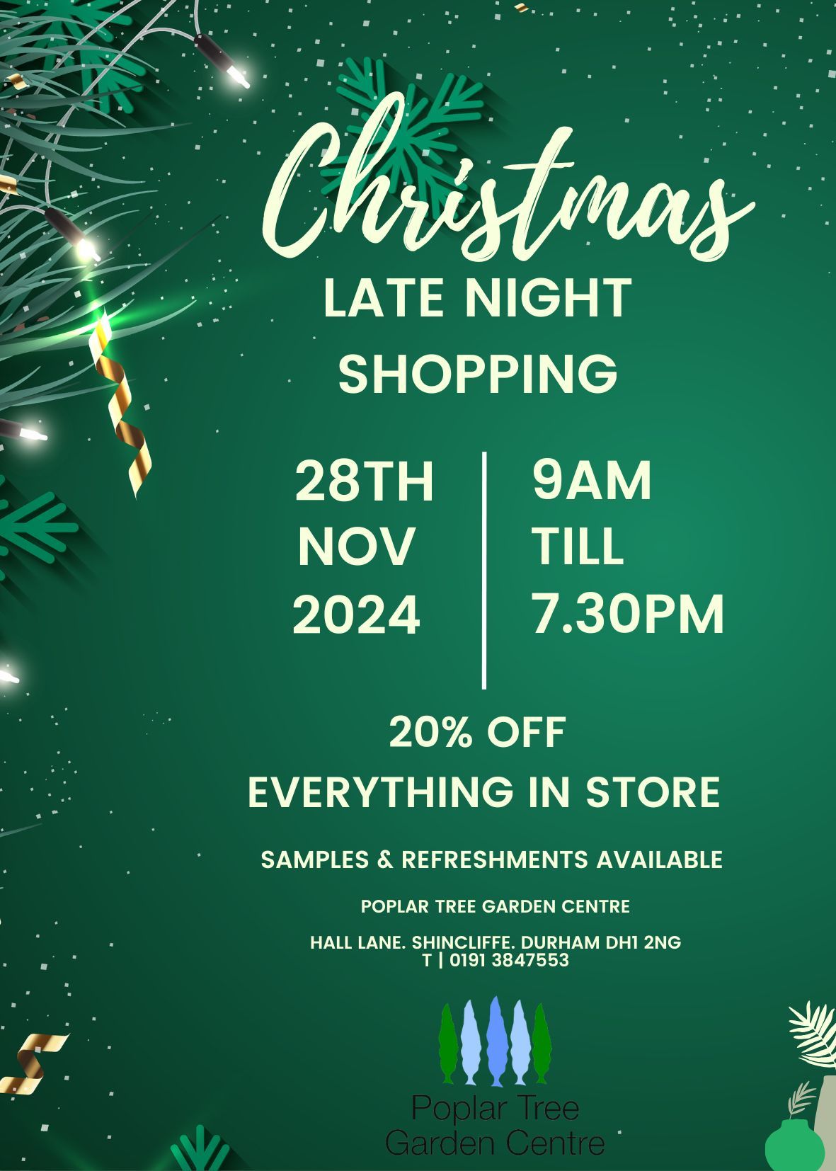 Christmas Late Night Shopping Discount Event