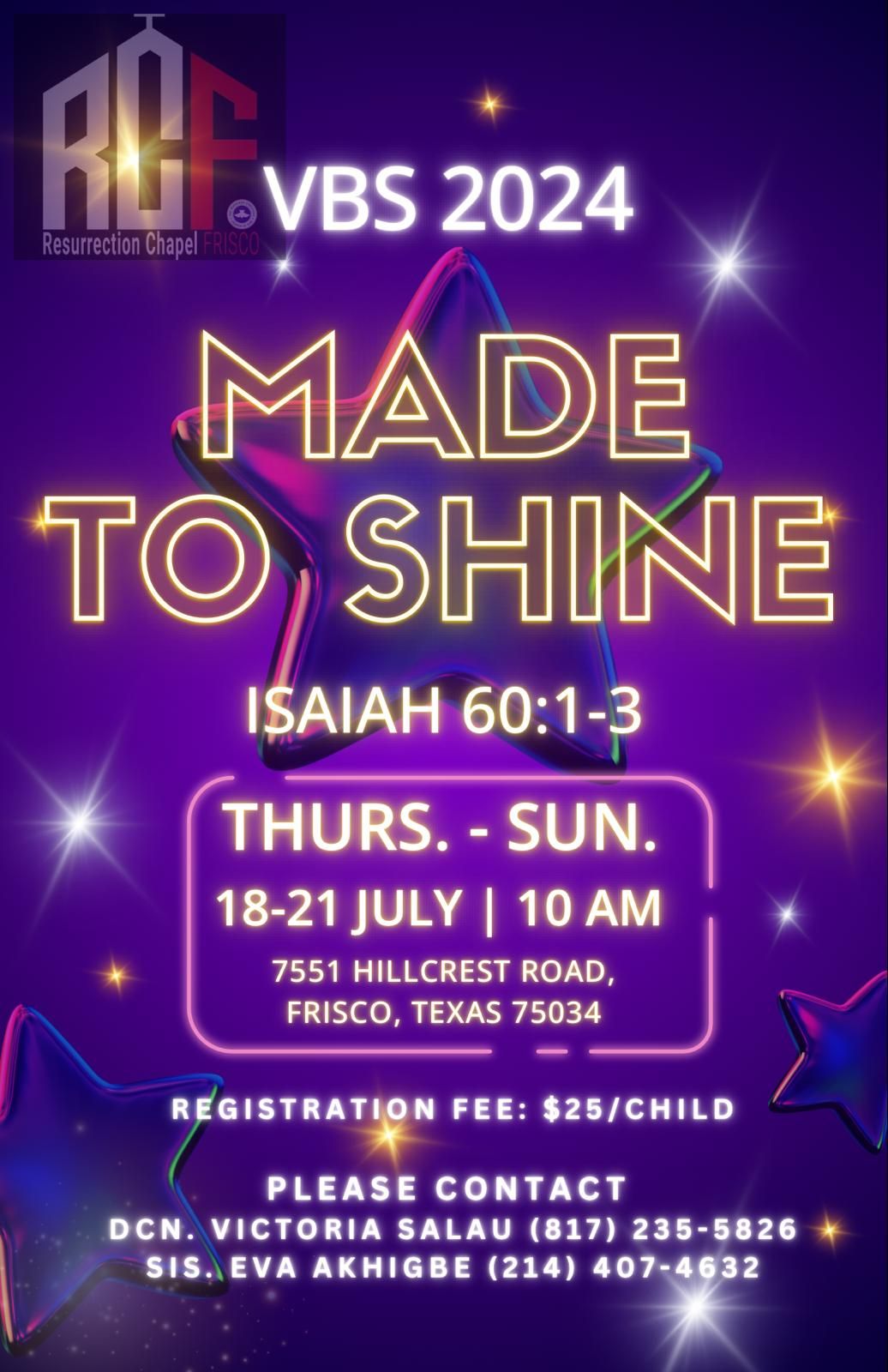 VBS 2024 - Made To Shine 