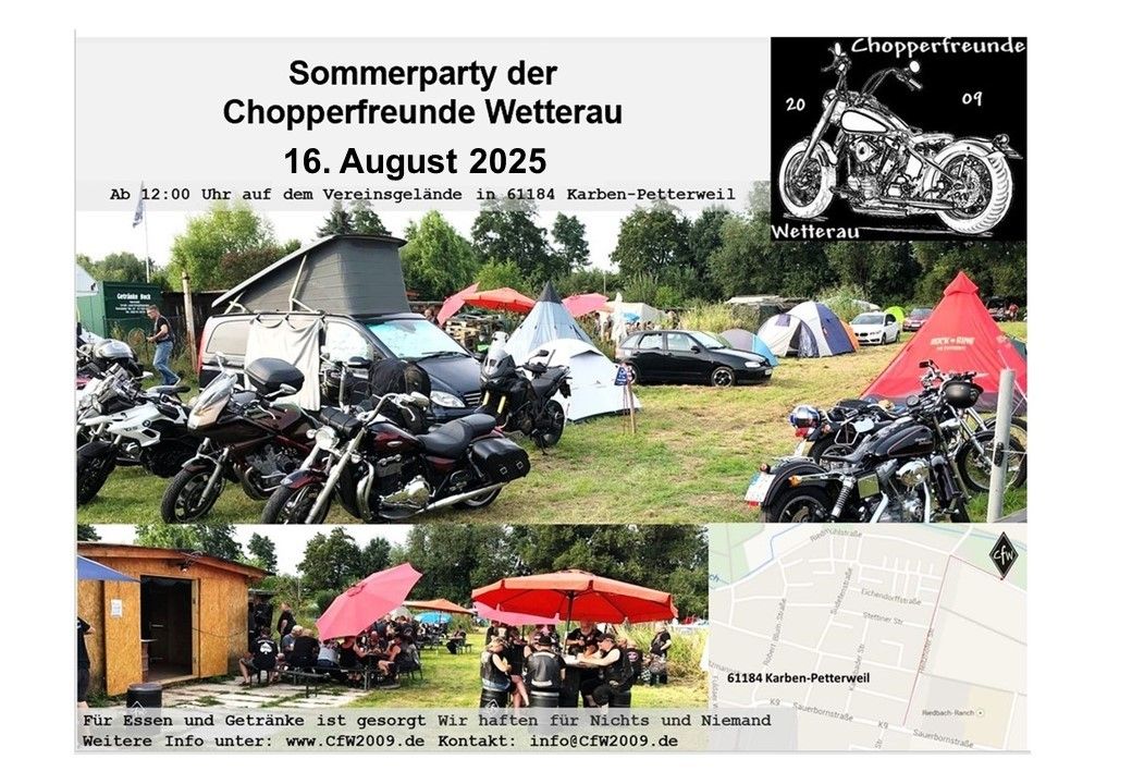 Sommerparty der Chopperfreunde Wetterau