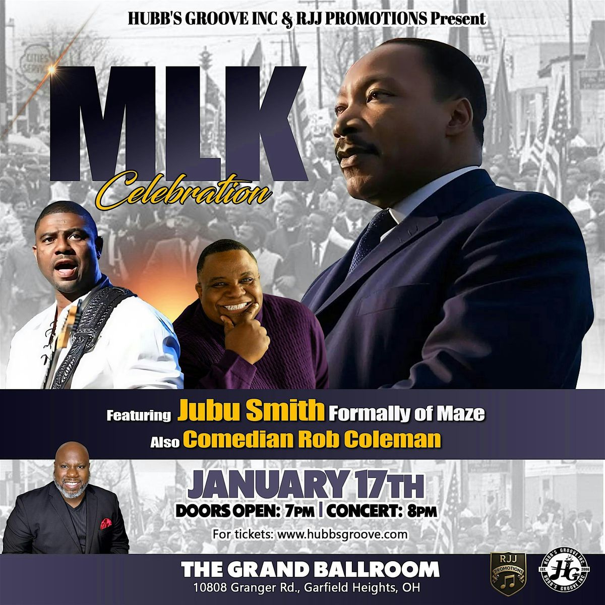 MLK Jr. Tribute Night: Jubu Smith Live + Hubb\u2019s Groove & Rob Coleman