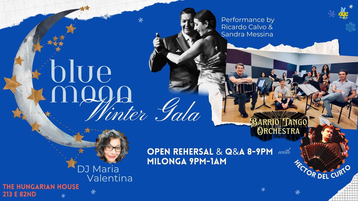 Blue Moon Milonga with Ricardo Calvo & Sandra Messina plus Live Muisc by Barrio Tango Orchestra