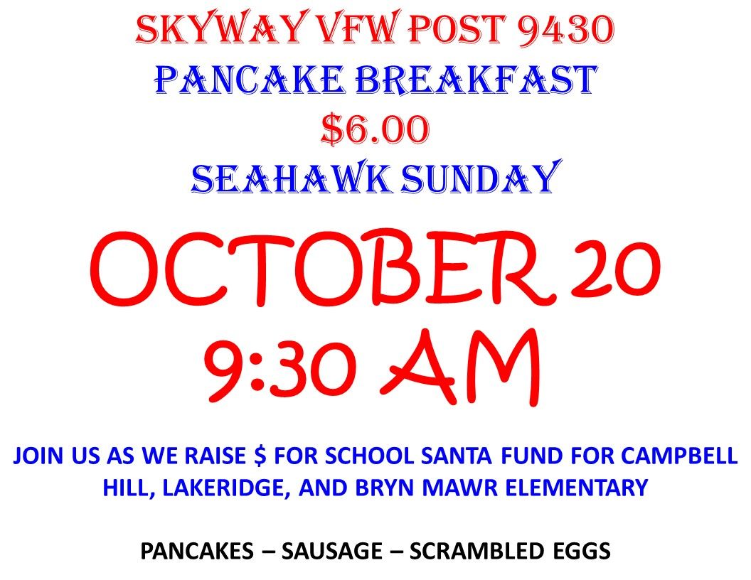 Santa Party Pancake Breakfast Fundraiser