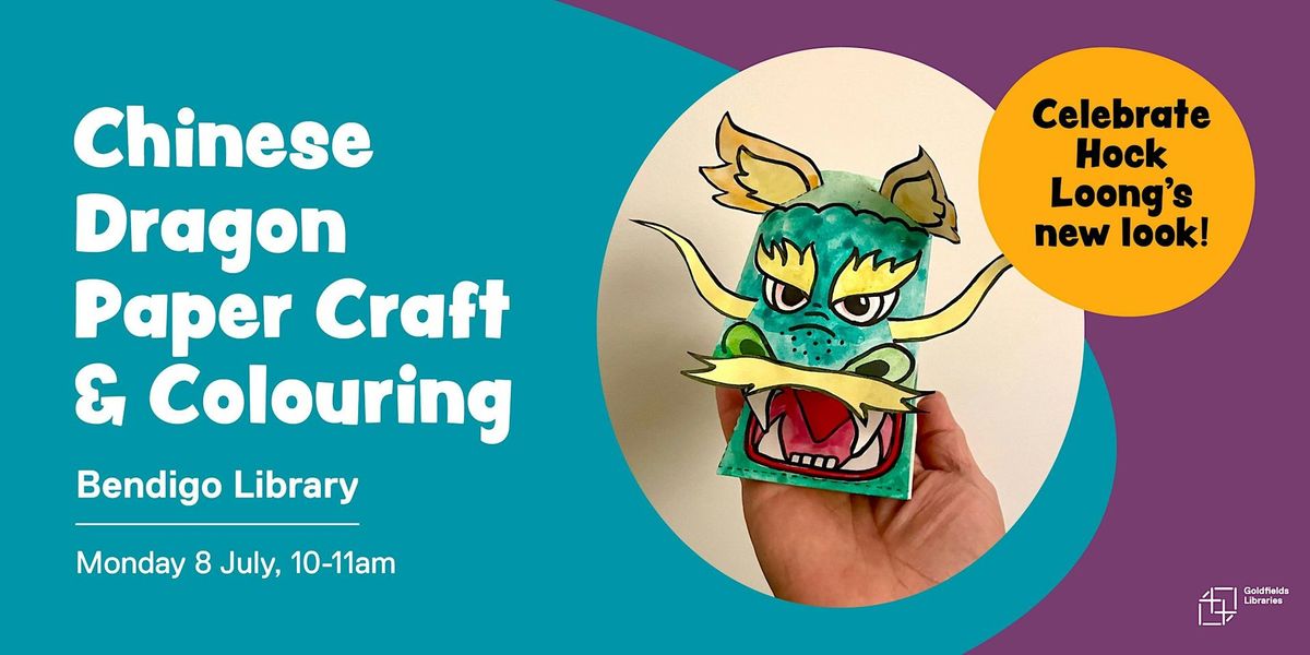 Chinese Dragon paper craft & colouring