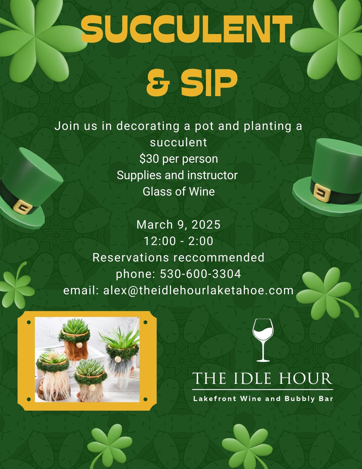 Craft n Sip presents Succulant Making