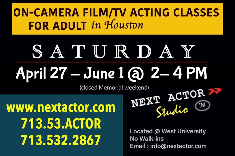 Adult Film\/TV Acting classes for Beginner and Intermediate students
