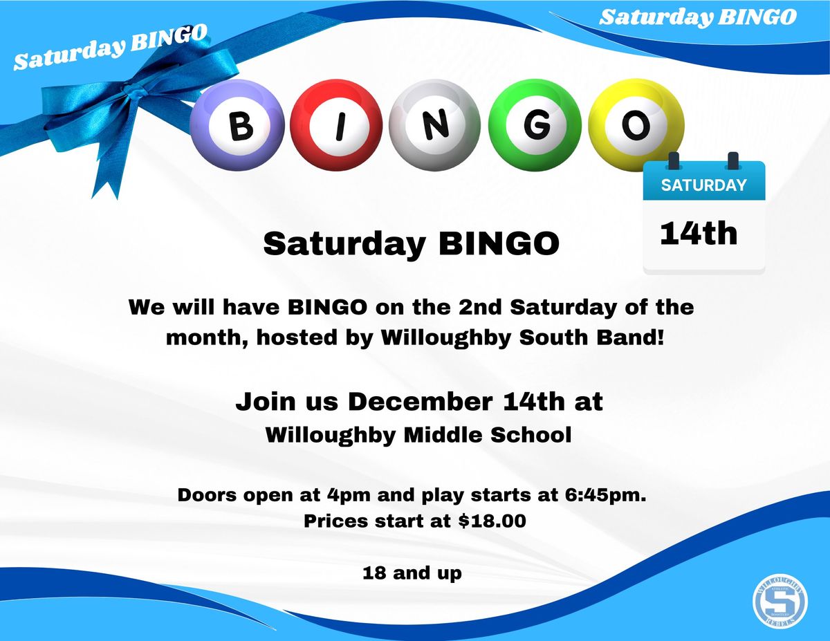 Saturday BINGO! 