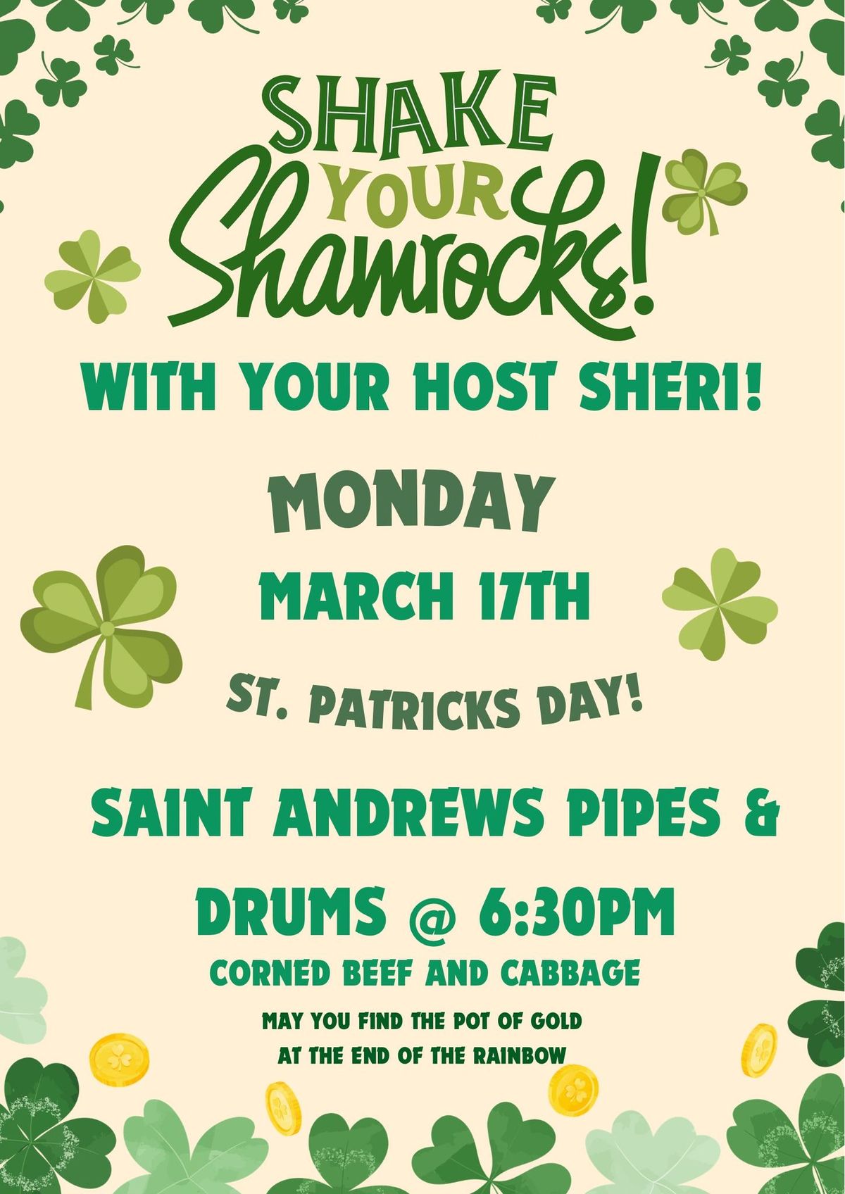 Shake your shamrocks with Sheri! \u2618\ufe0f \u2618\ufe0f