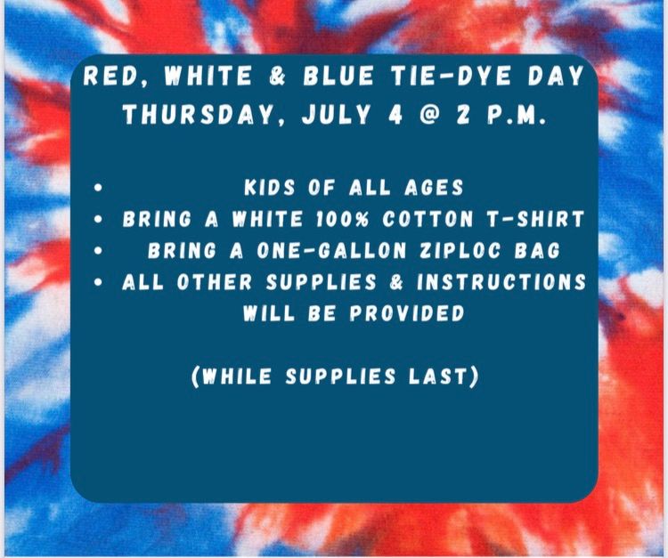 Red, White & Blue Tie-Dye Party!