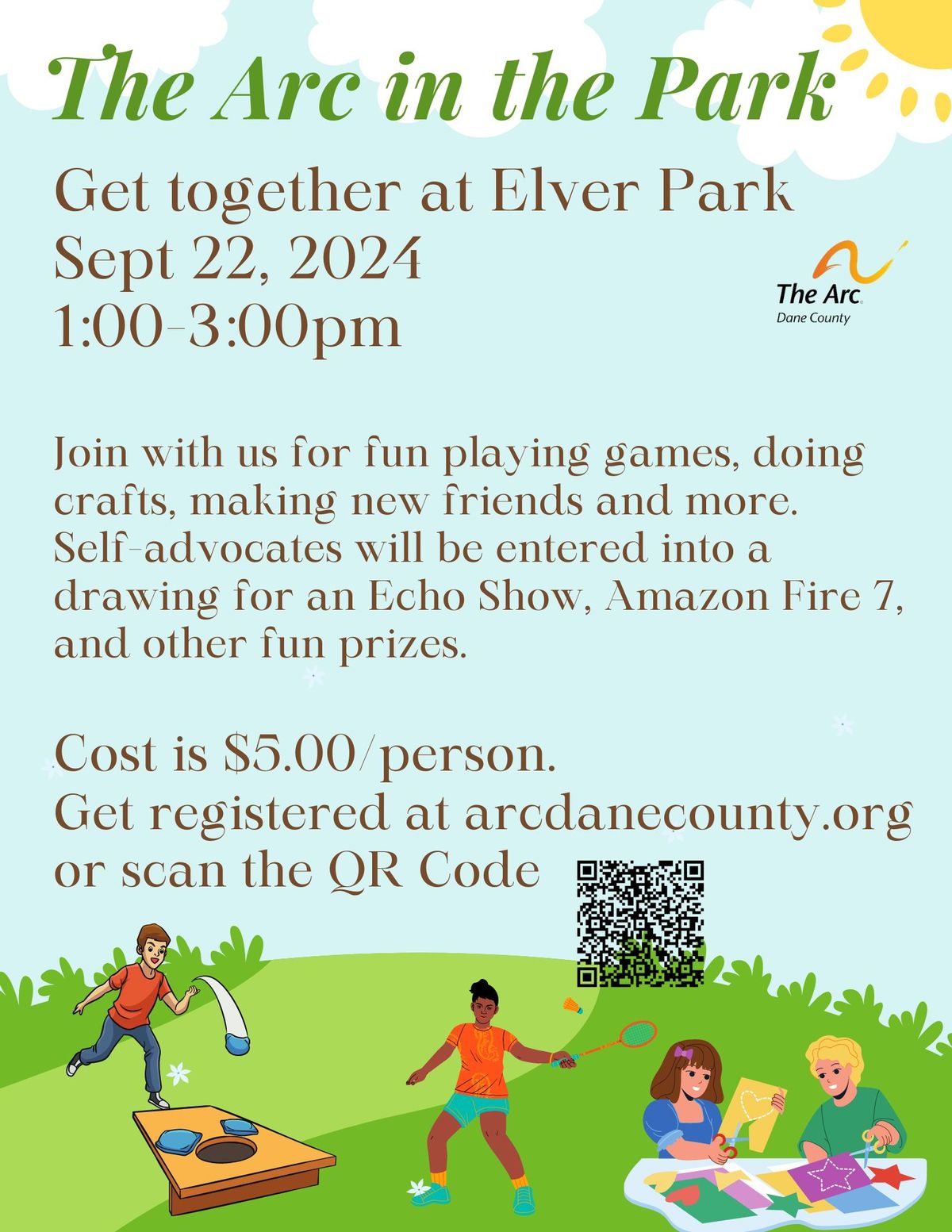 Arc in the Park--Get registered today using the link below!