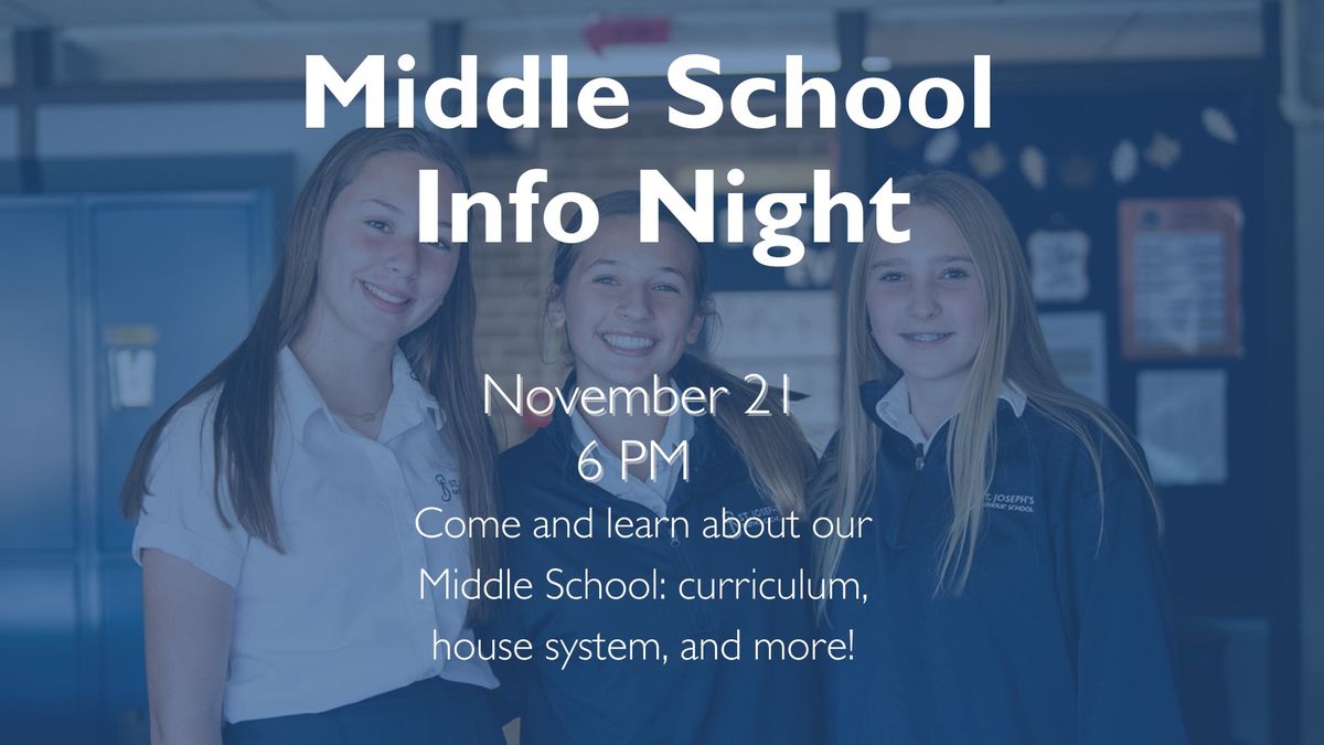 Middle School Information Night 