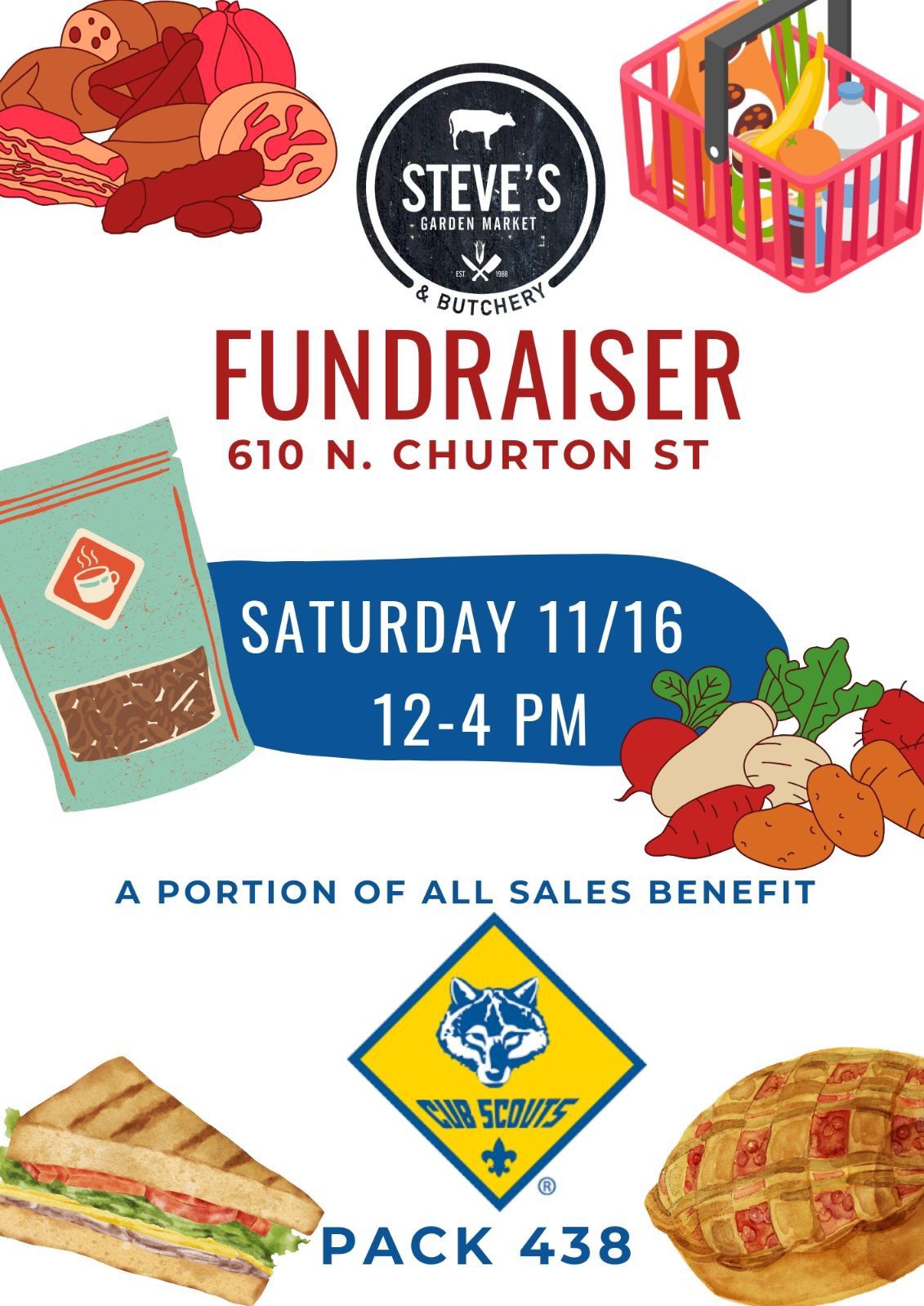 Support Cub Scout Pack 438 at Steve's Garden Market and Butchery