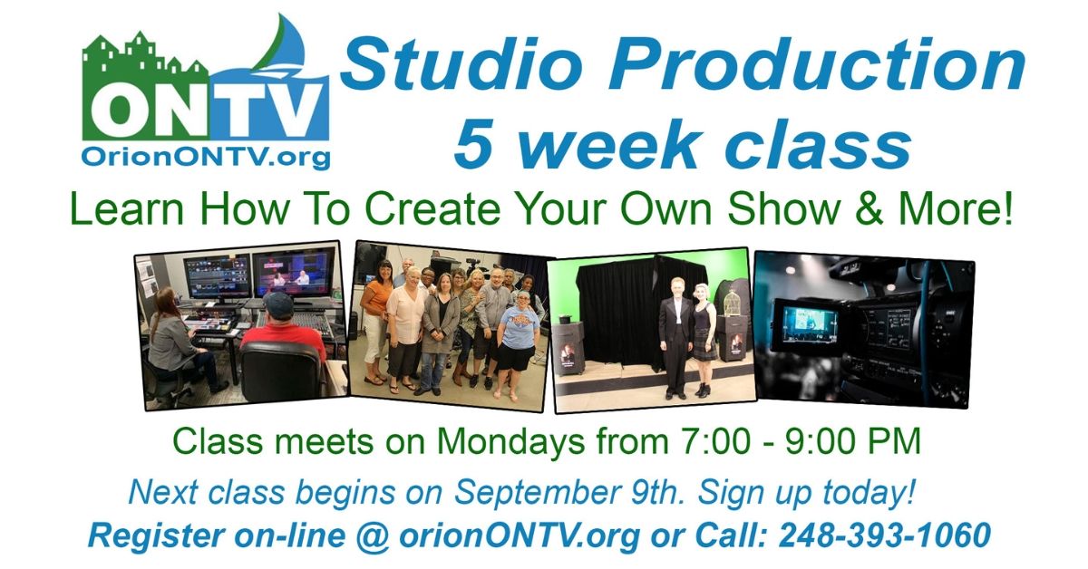 \ud83c\udfa5Join Our 5-Week Studio Production Class at ONTV \ud83c\udfa5