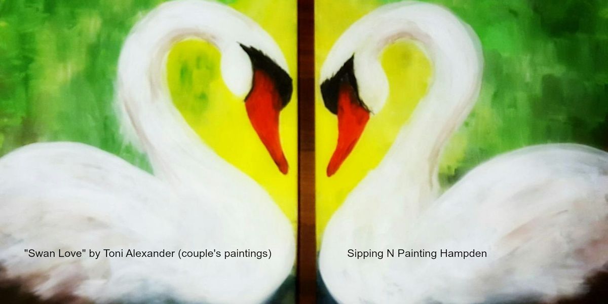 Swan Love Partner Painting Thurs. October 3rd 6:30pm $35