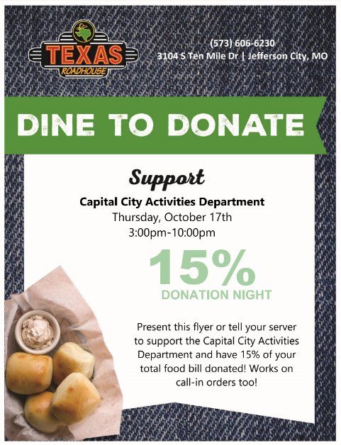 Capital City Activities Dine to Donate