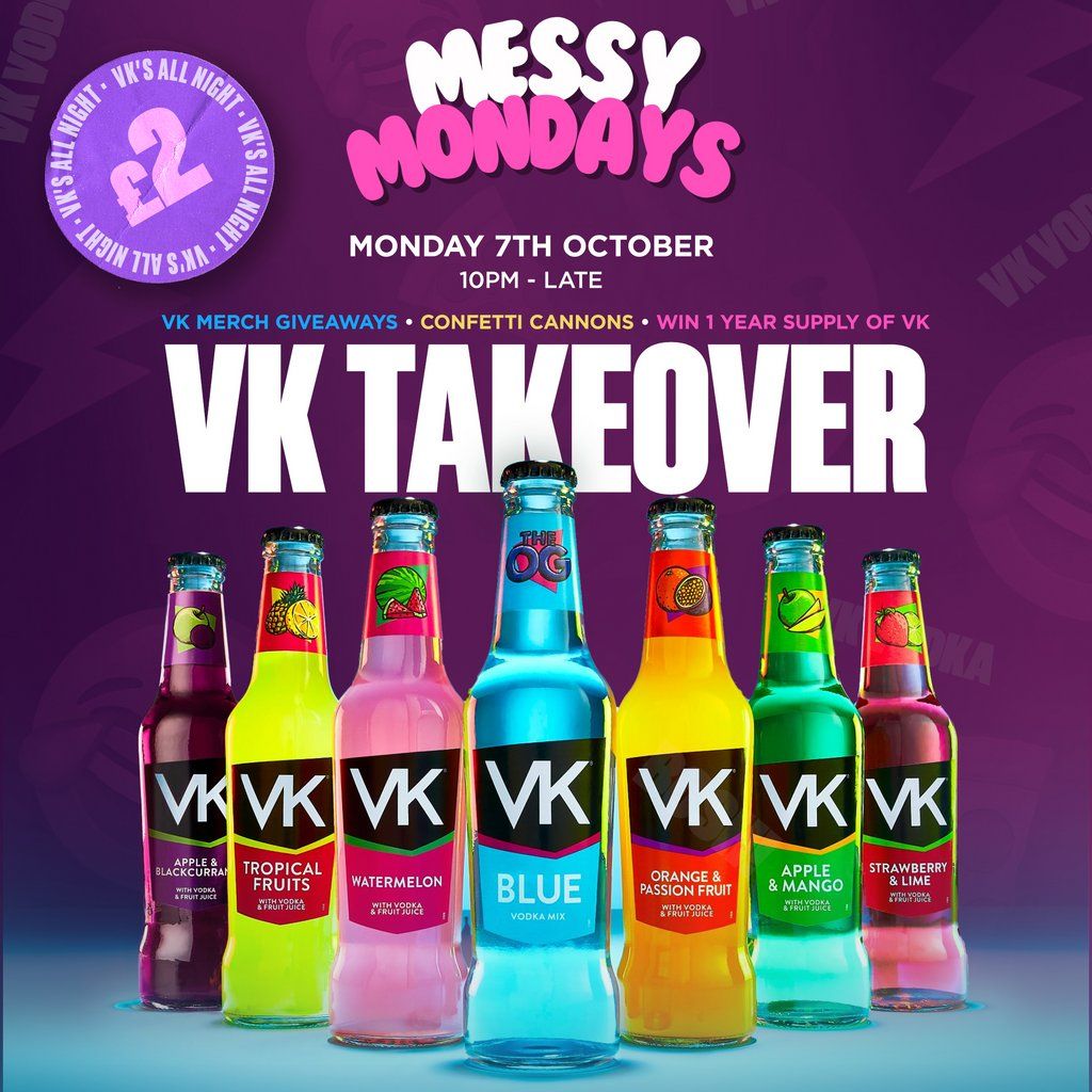 Messy Mondays: VK Neon UV Freshers Party!!