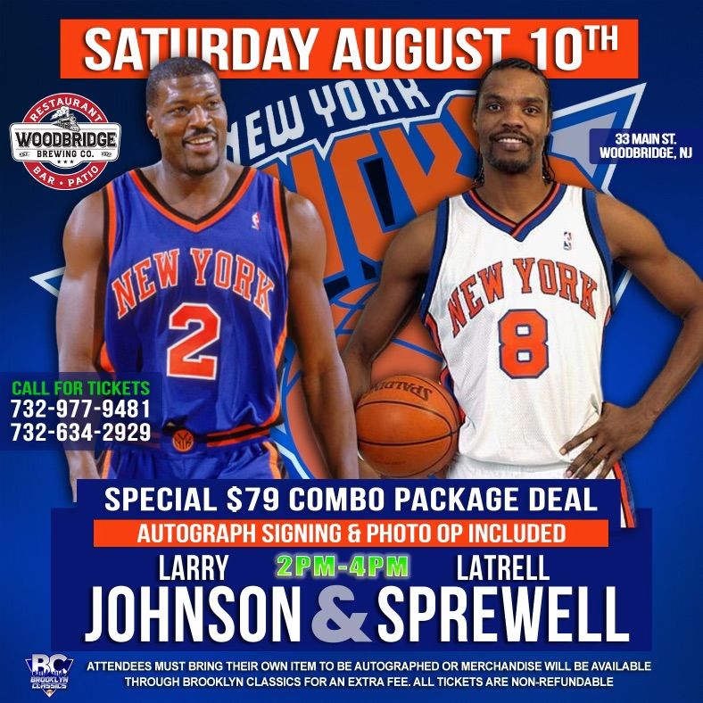 Knicks Larry Johnson and Latrell Sprewell