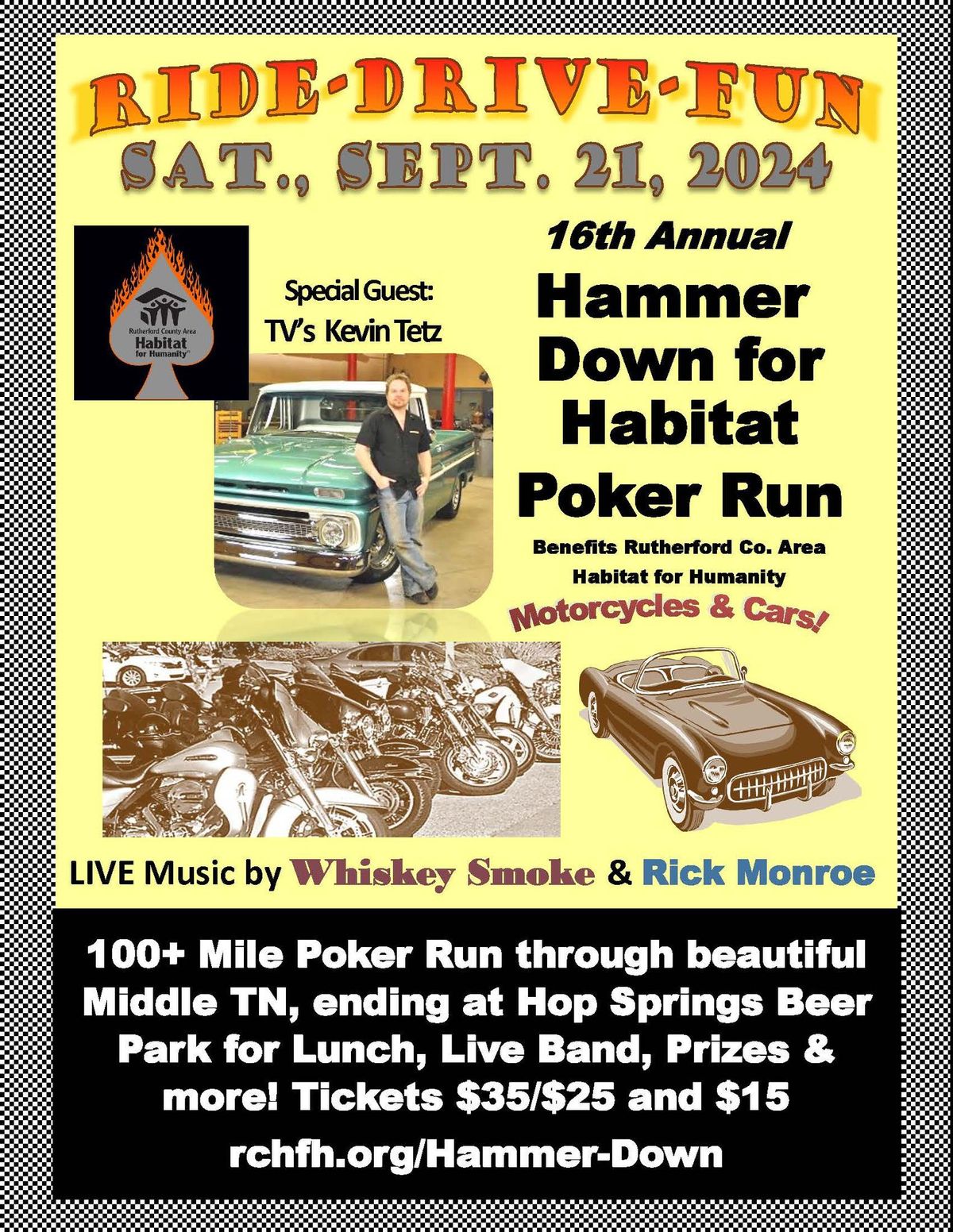 16th Annual Hammer Down for Habitat Poker Run