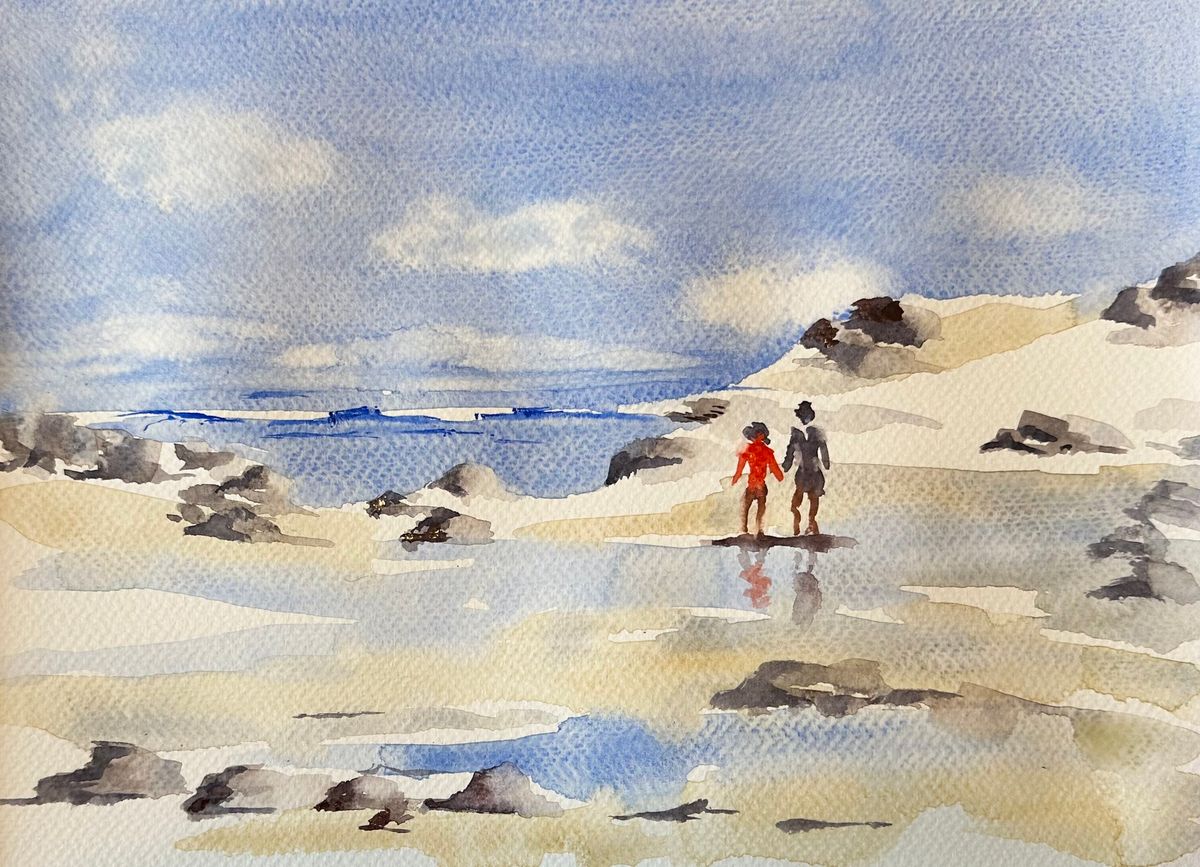 Beginners Watercolours - Beach\/Seascape