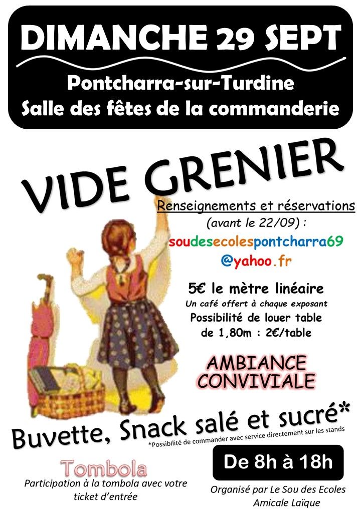 Vide grenier du Sou des \u00e9coles de Pontcharra