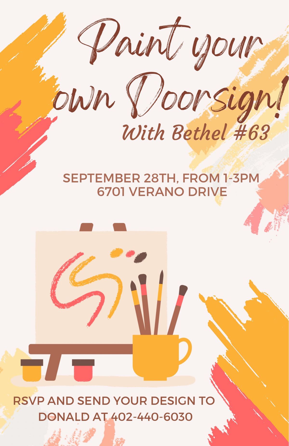 Door Sign Painting with Bethel #63