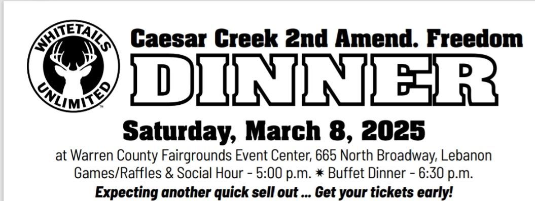 Caesar Creek 2nd Amendment Freedom Dinner - Lebanon, OH