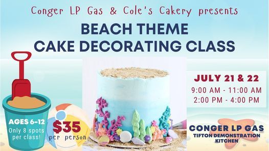 Kids Beach Theme Cake Classes