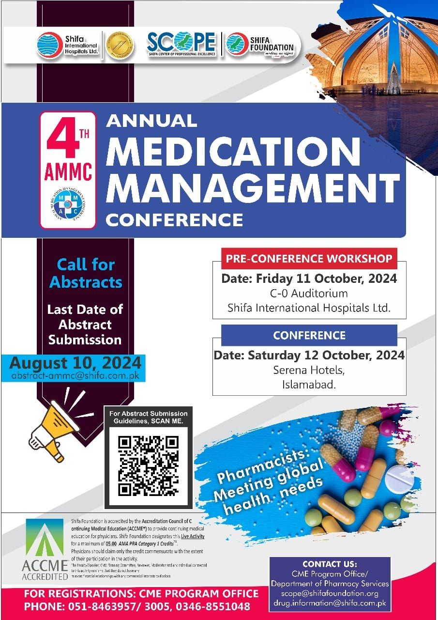 Annual Medication Management Conference shifa international hospitals Ltd 