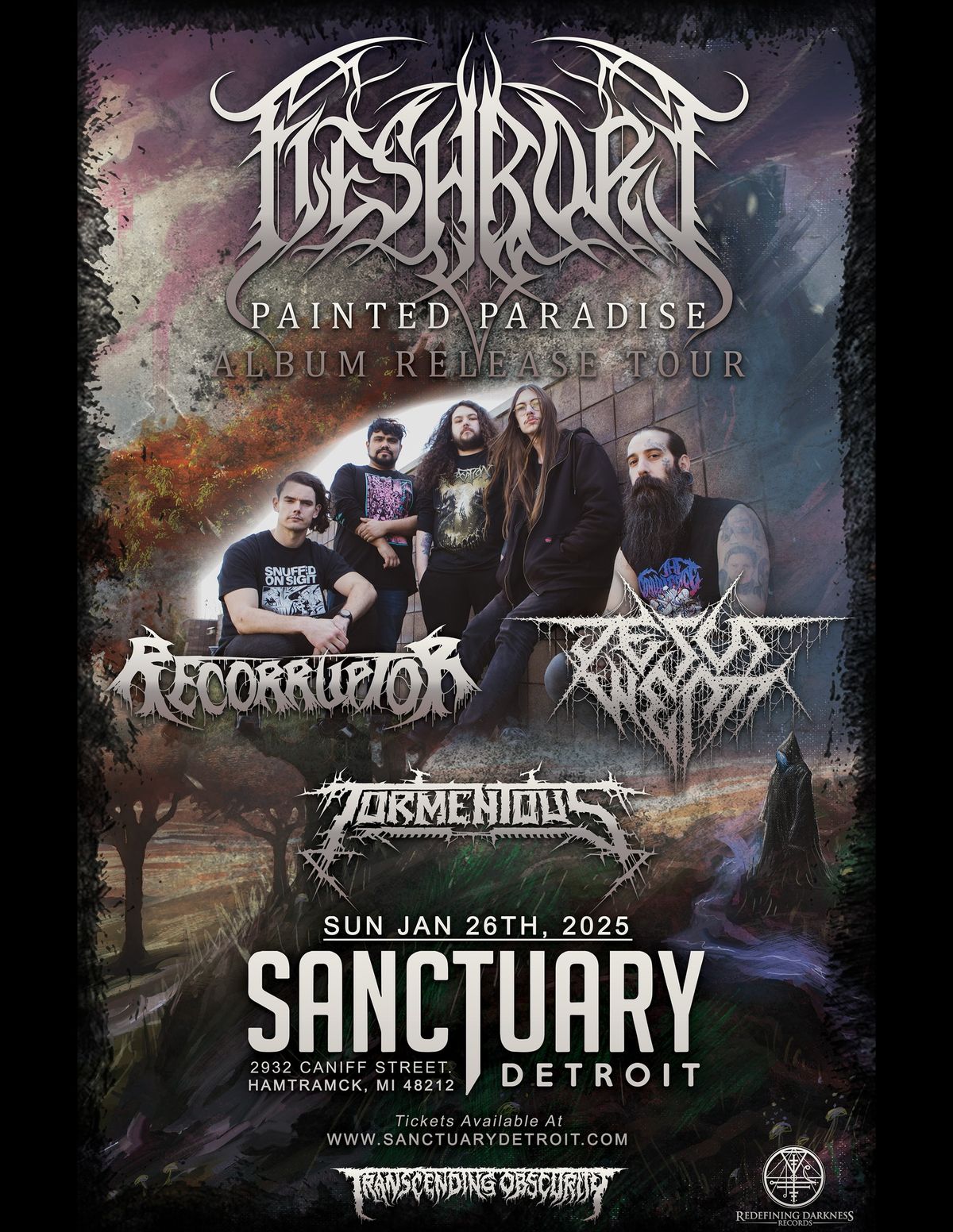 Fleshbore, Recorruptor, Jesus Wept, Tormentous at The Sanctuary 1\/26\/25