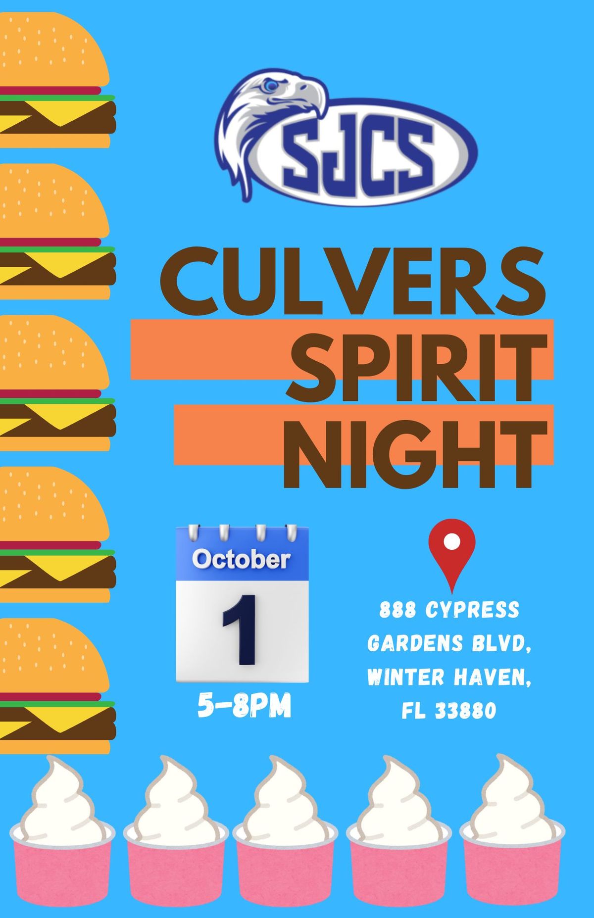  SJCS Culver's Spirit Night 