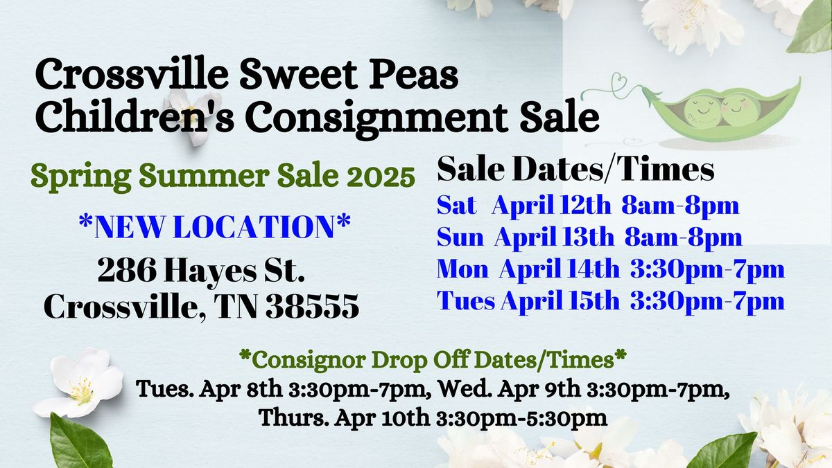 Sweet Peas Spring\/Summer Children's Consignment Sale