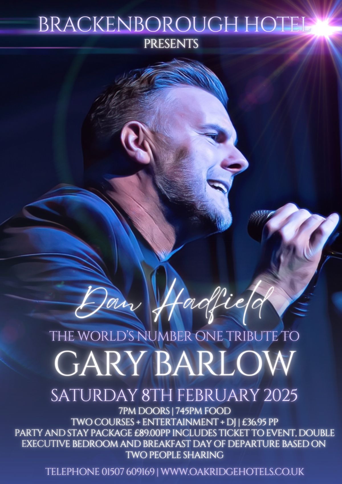 Dan Hadfield Gary Barlow Tribute Night