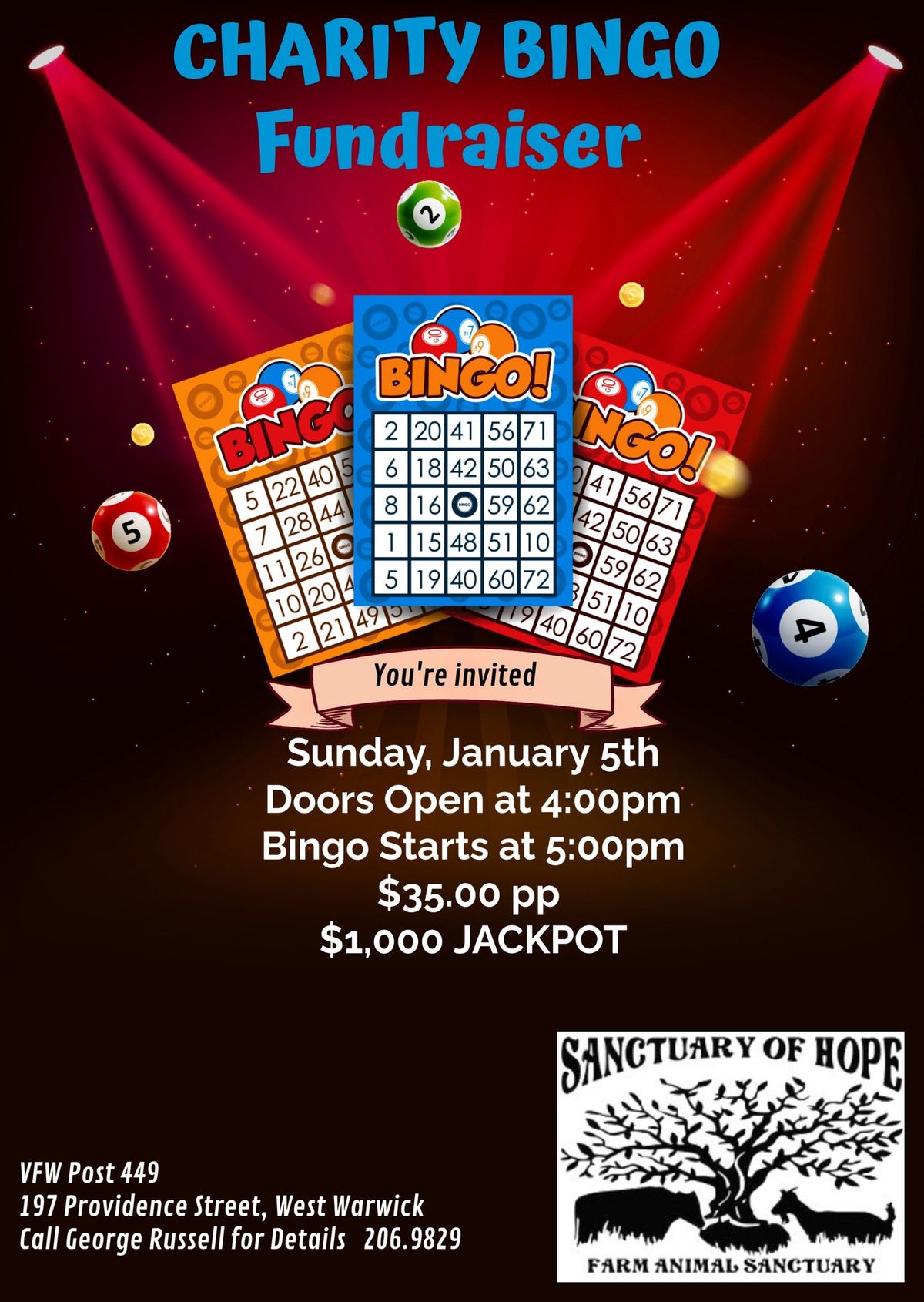 Bingo Fundraiser for The Sanctuary of Hope