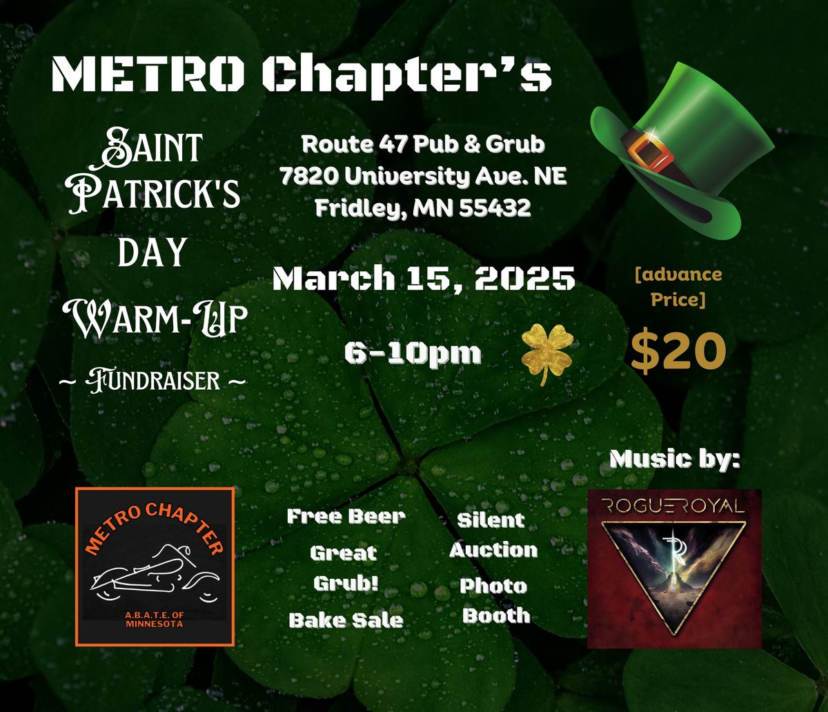 METRO Chapter's St. Patty's Day Warm-Up!