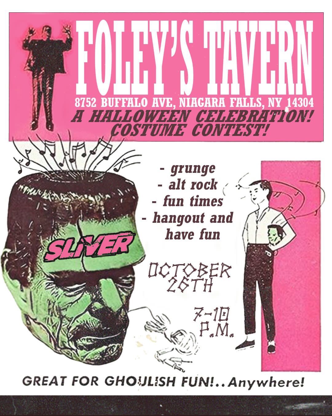 SLIVER HALLOWEEN BASH AT FOLEY\u2019S!!