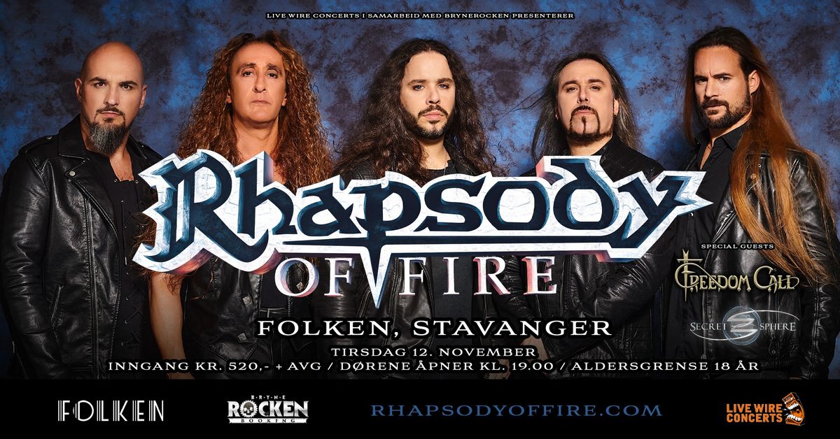 Rhapsody Of Fire + Freedom Call + Secret Sphere \/\/ Folken