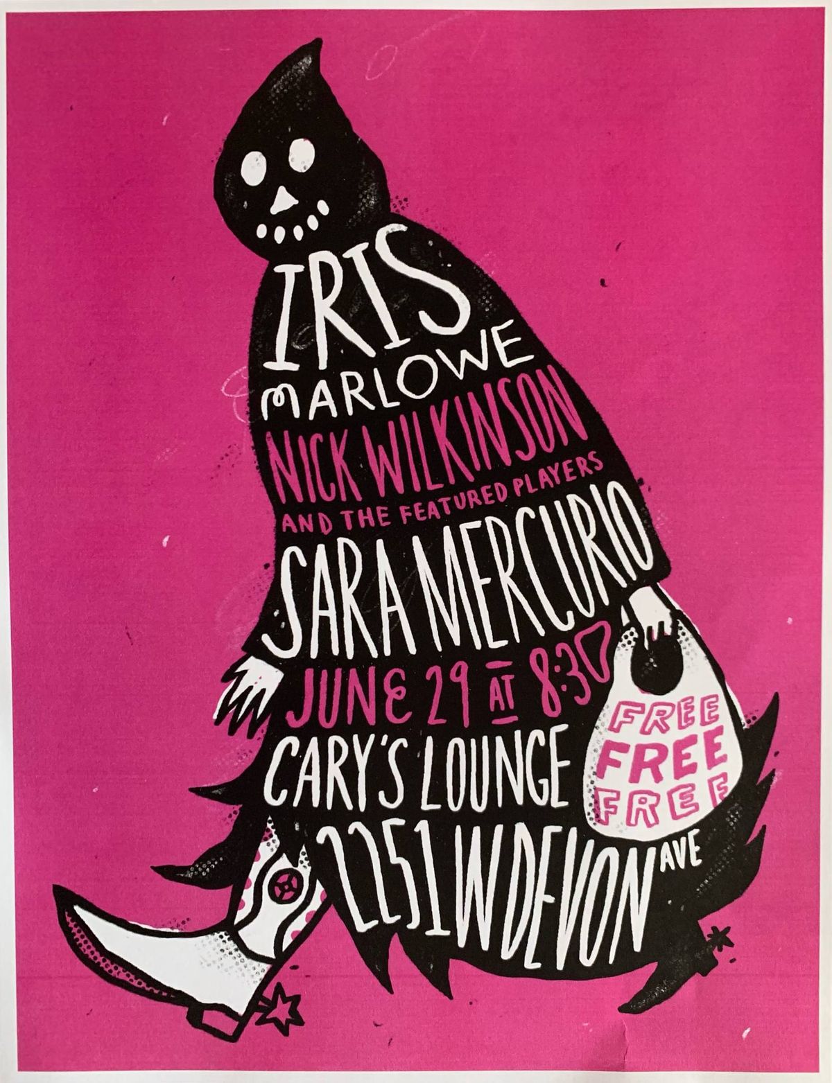Iris Marlowe, Nick WIlkinson, and Sara Mercurio at Cary's Lounge!