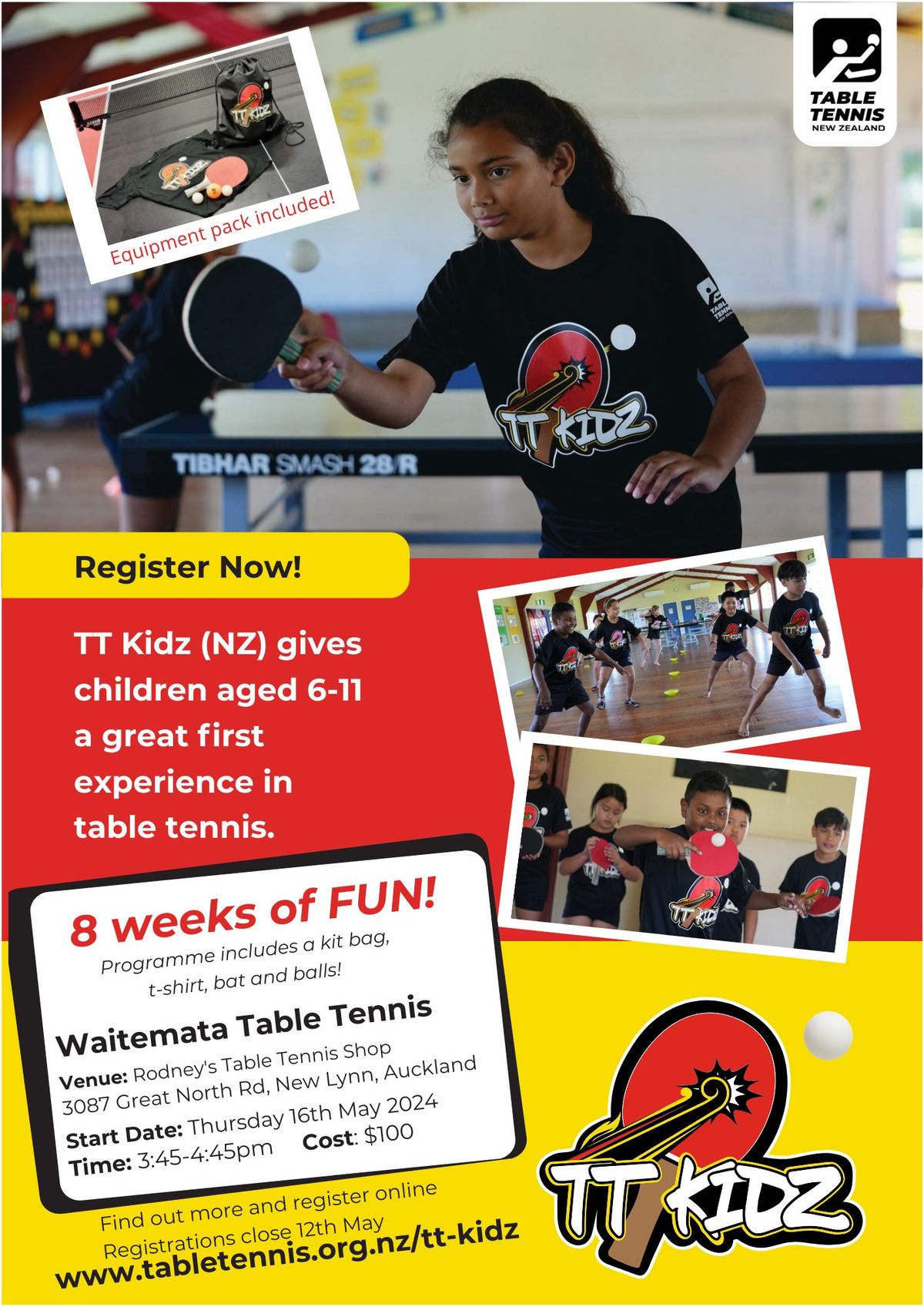 TTkidz table tennis event