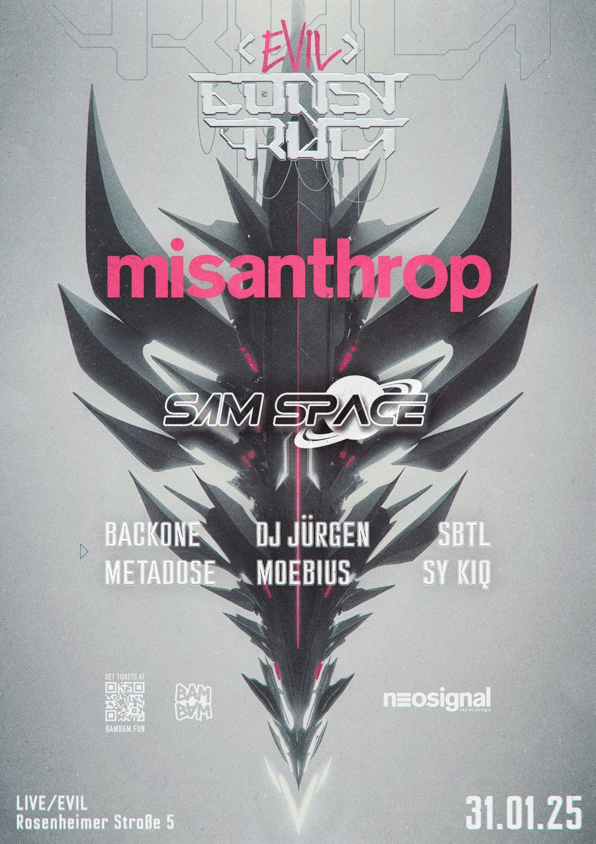 Evil Construct w\/ misanthrop, sam space