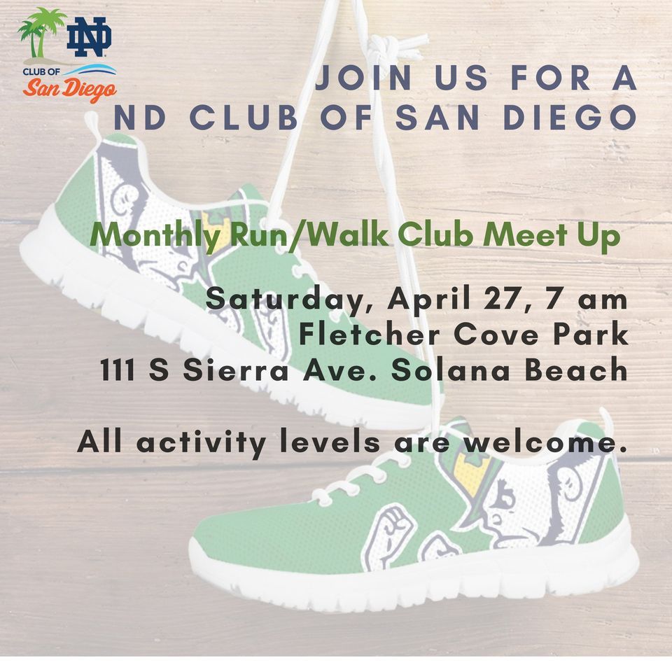 ND Club of San Diego Monthly Run\/Walk Group Meetup