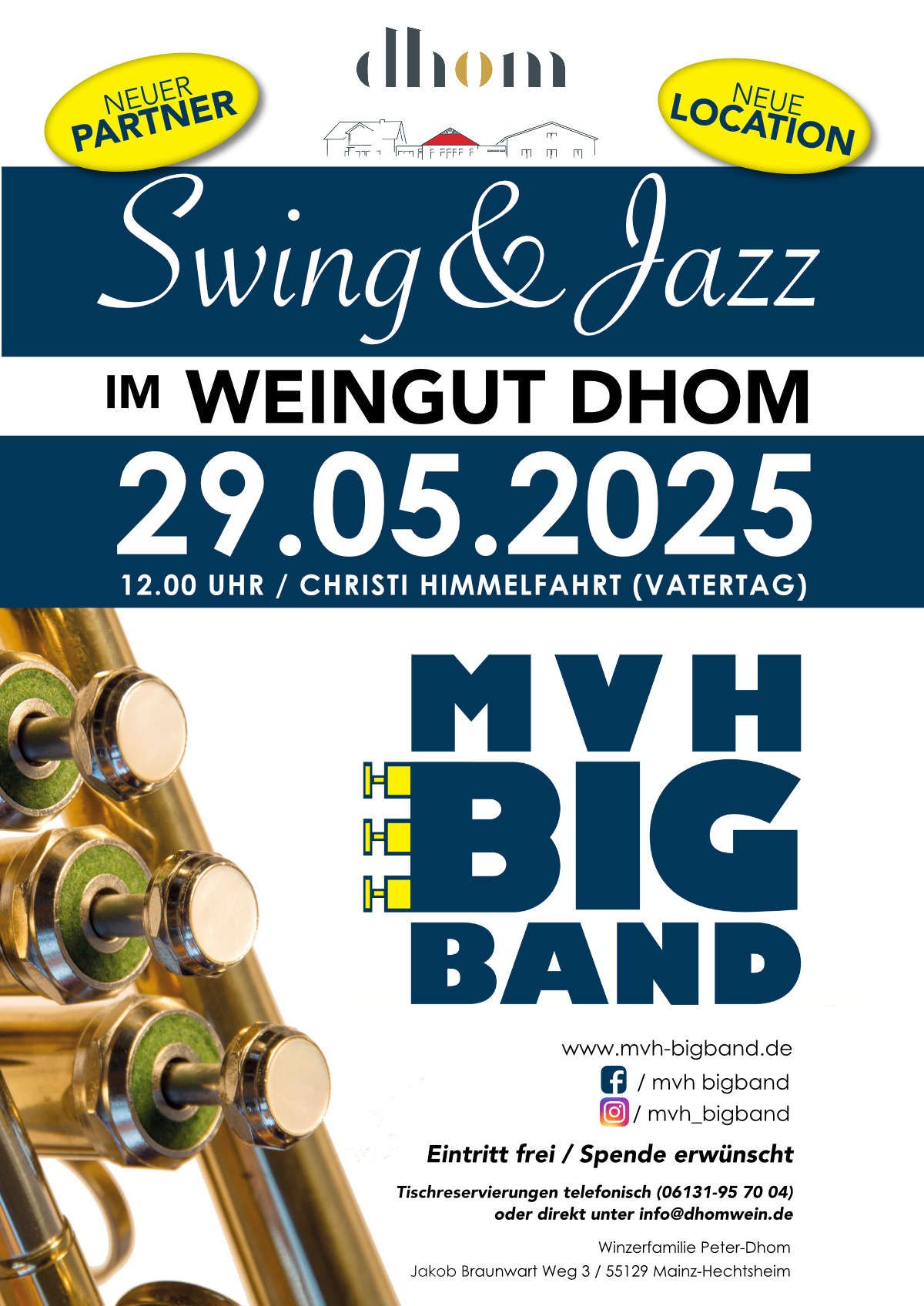 Swing+Jazz mit der MVH-Big Band im Weingut Dhom