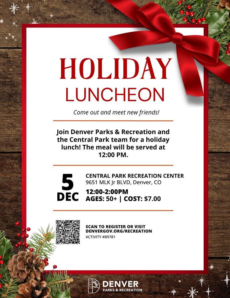 Holiday Luncheon @ Central Park (Ages 50+)