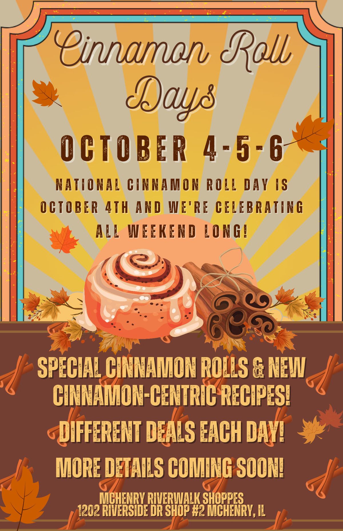 Cinnamon Roll Days at Bumble Bread Co.!