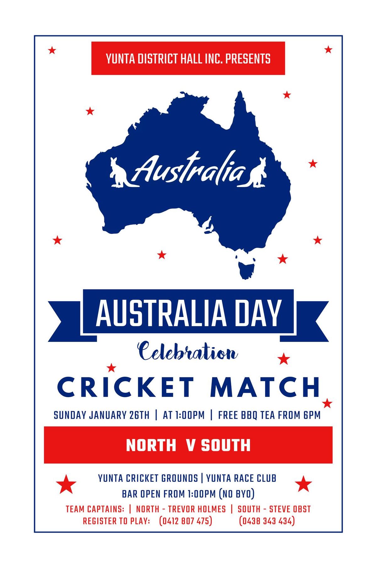 Australia Day Cricket Match - North v South