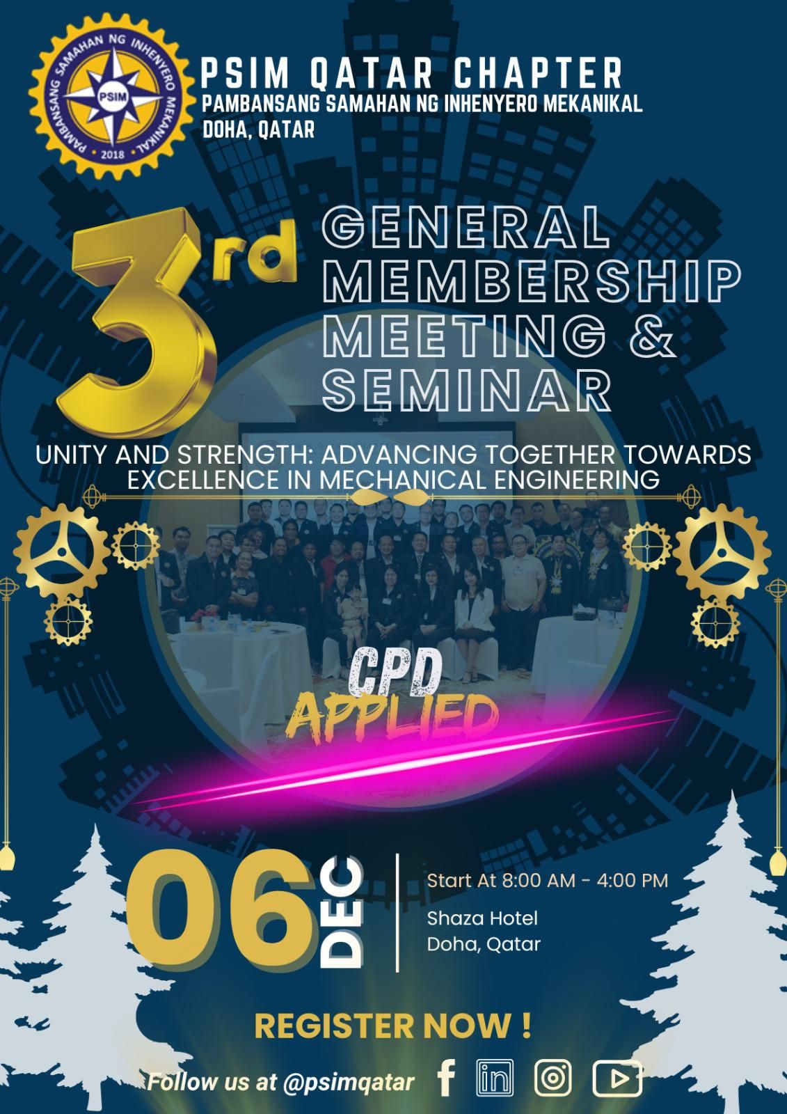 PSIM Qatar Chapter's 3rd General Membership Meeting & Seminar