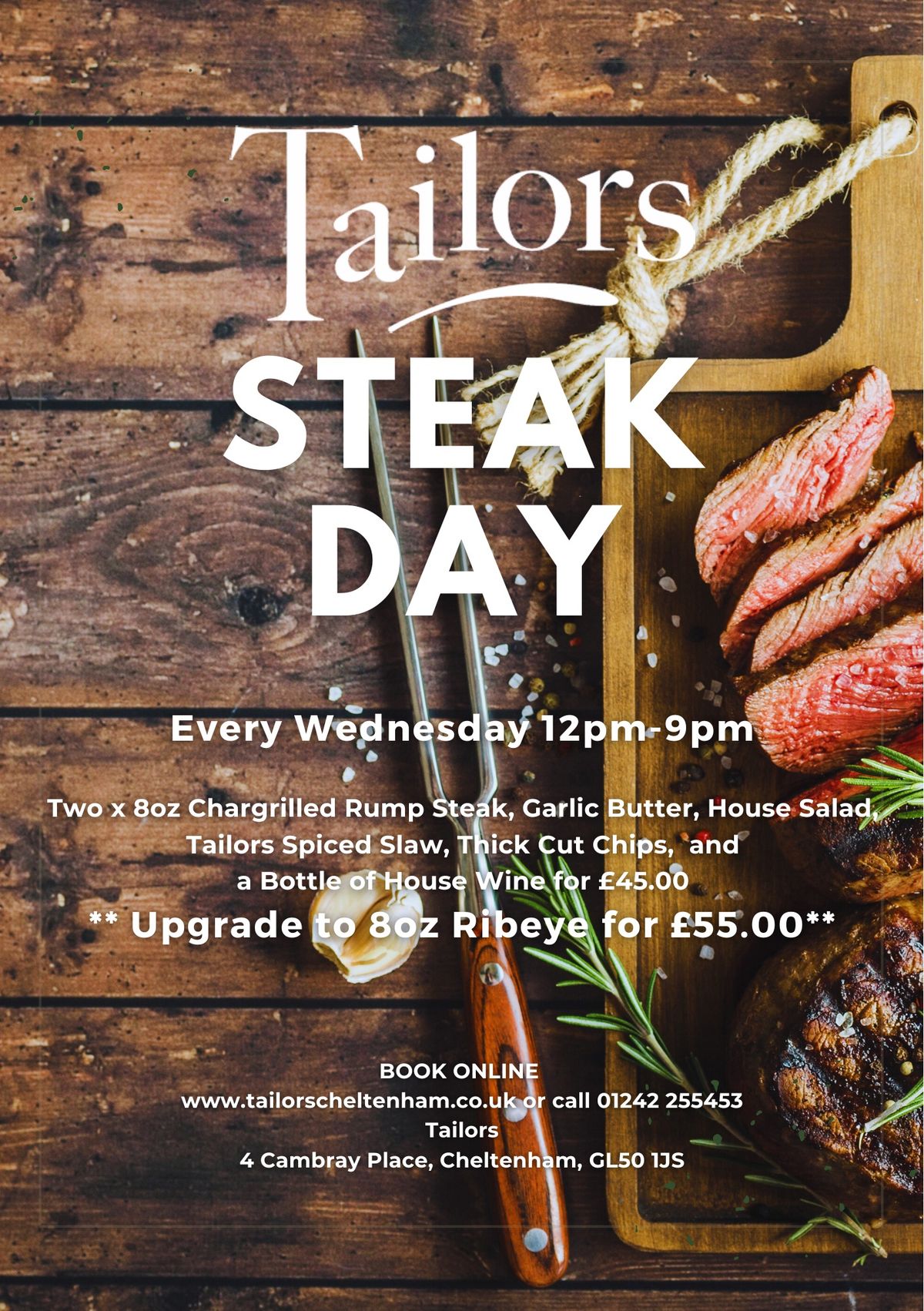 Steak Day at Tailors 